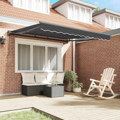Awning Frame Anthracite 350 x 250 cm Polyester with PU coating