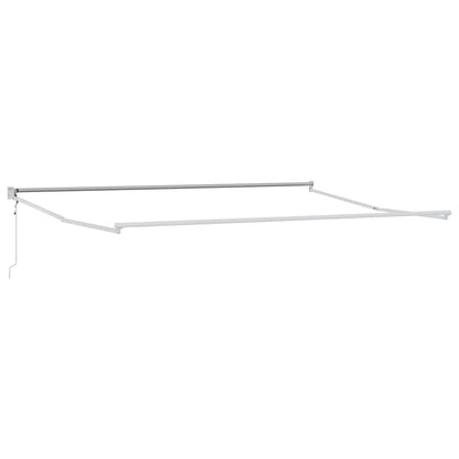 Retractable Awning Red and Black 350 x 250 cm Fabric and Steel