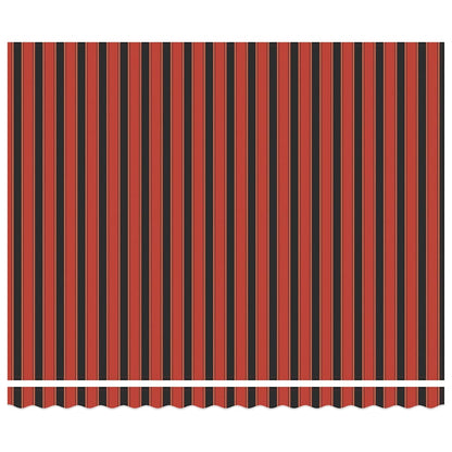 Retractable Awning Red and Black 350 x 250 cm Fabric and Steel