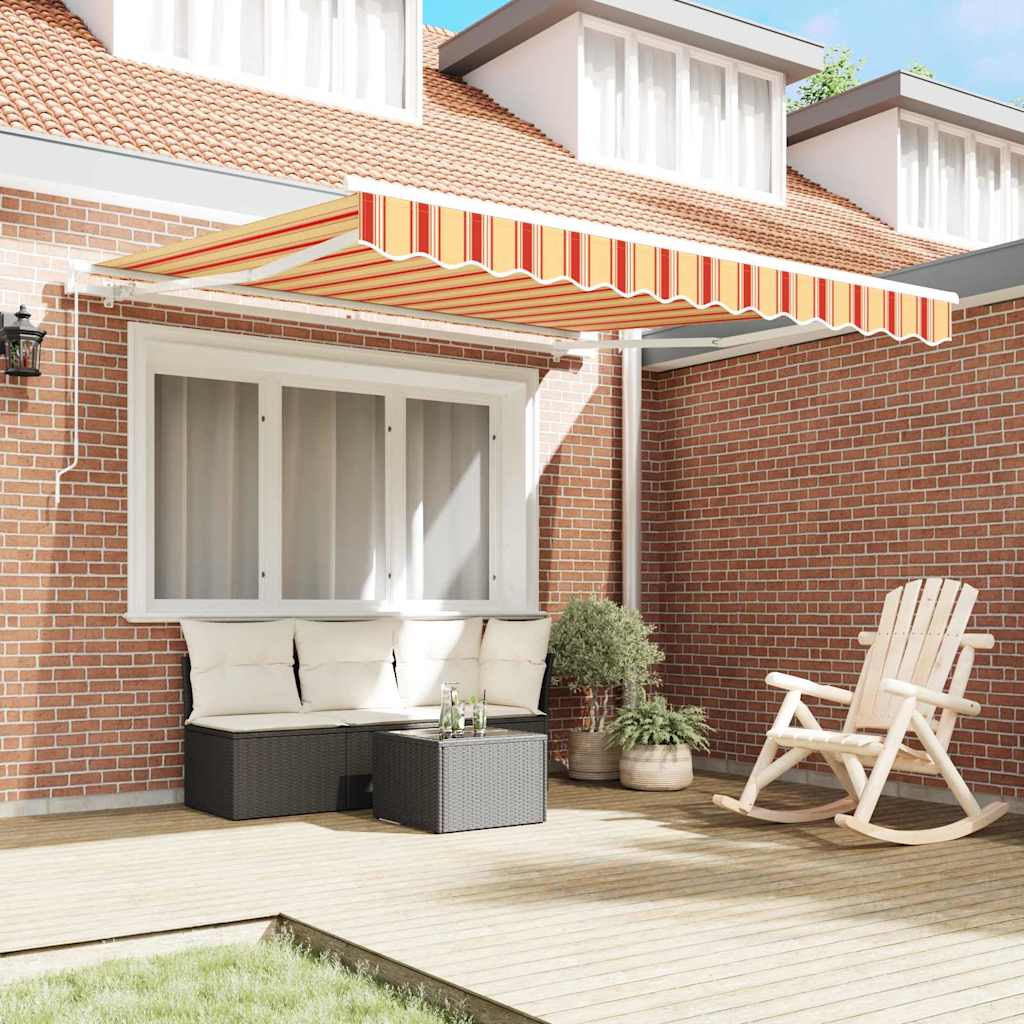 Awning Manual Yellow and Orange 350 x 250 x 165 cm Polyester