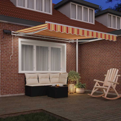 Retractable Awning Yellow and Orange 350 x 250 cm