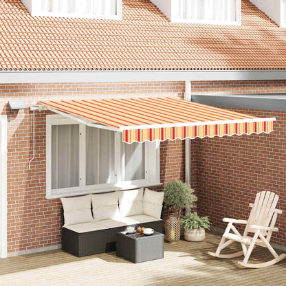 Retractable Awning Yellow and Orange 350 x 250 cm