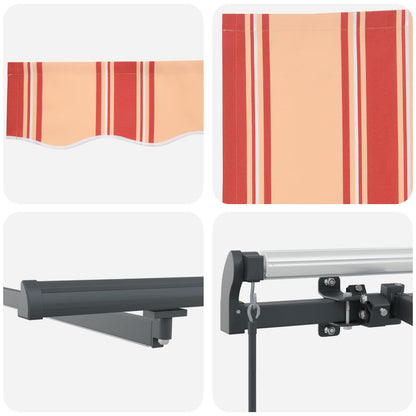 Retractable Awning Yellow and orange 350 x 250 cm Fabric
