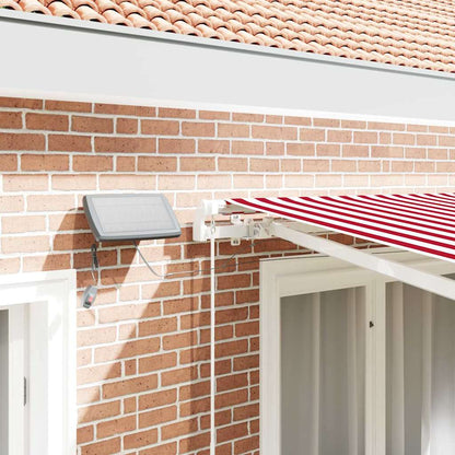 Retractable Awning Red and White 350 x 250 cm