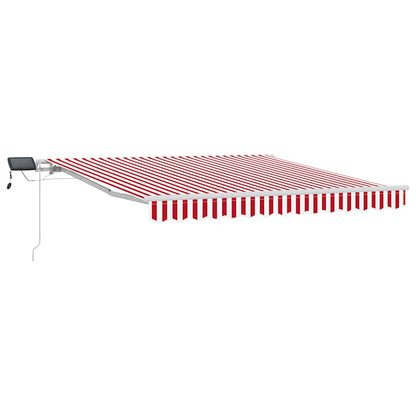 Retractable Awning Red and White 350 x 250 cm