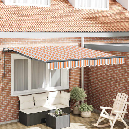 Retractable Awning Multicolour 350 x 250 cm Polyester and Steel