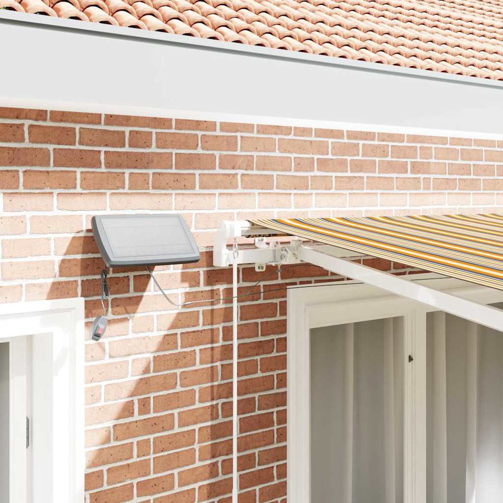 Retractable Awning Multicolour 350 x 250 cm Fabric and Steel