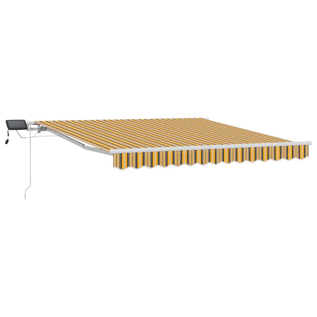Retractable Awning Multicolour 350 x 250 cm Fabric and Steel