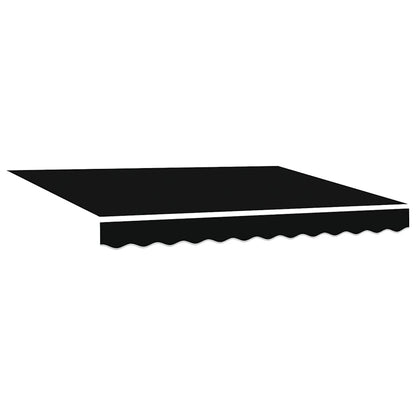 Retractable Awning Black 350 x 250 cm Fabric and Aluminium