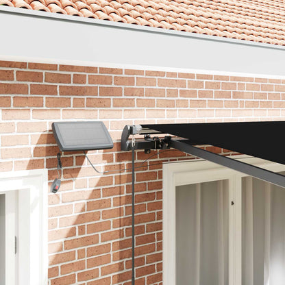 Retractable Awning Black 350 x 250 cm Fabric and Aluminium