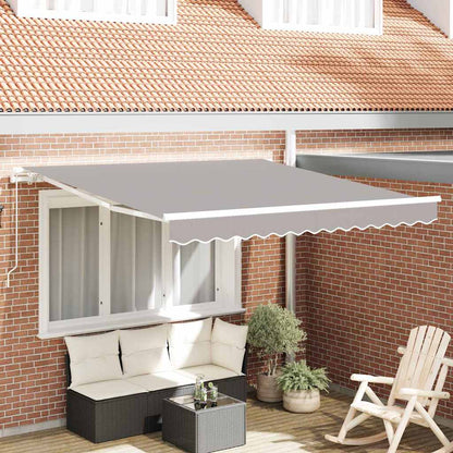 Retractable Awning Light Grey 350 x 250 cm