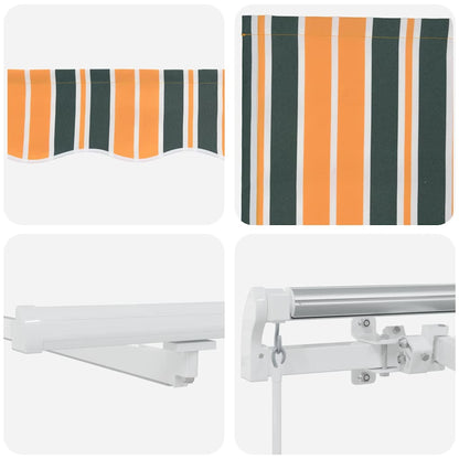 Retractable Awning Green and yellow 350 x 250 cm