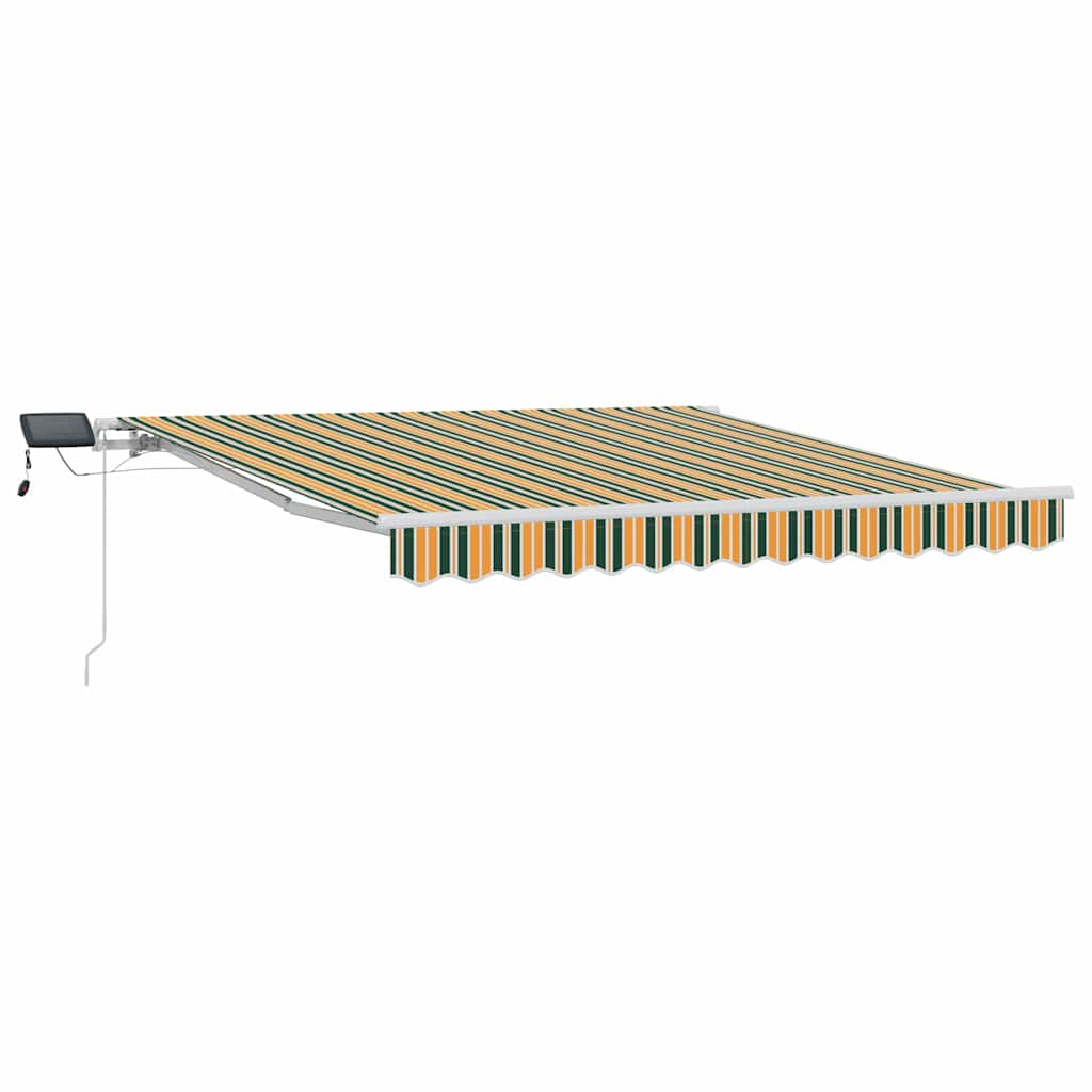 Retractable Awning Green and yellow 350 x 250 cm