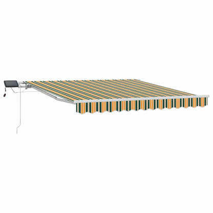 Retractable Awning Green and yellow 350 x 250 cm