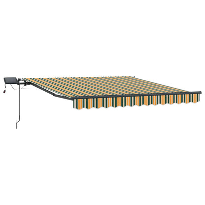 Retractable Awning Green and yellow 350 x 250 cm