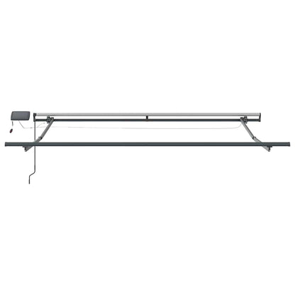 Retractable Awning Green and white 350 x 250 cm Fabric