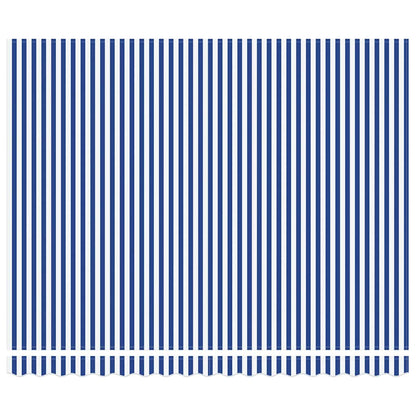 Retractable Awning Manual Blue and White 400 x 300 cm