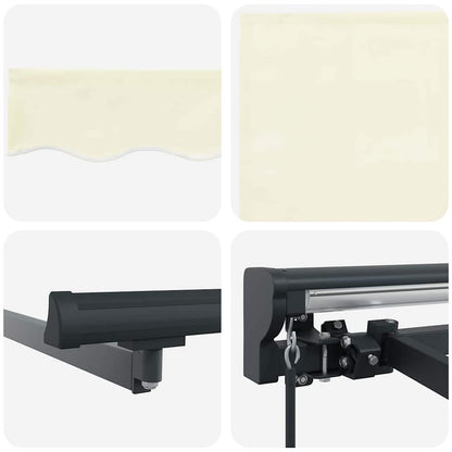 Awning Frame Cream 400 x 300 cm Polyester with PU coating