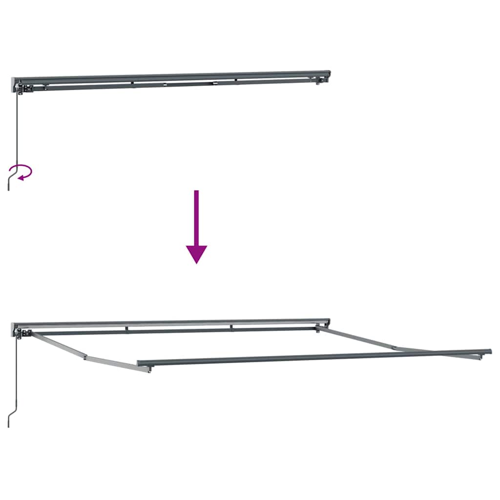 Awning Frame Cream 400 x 300 cm Polyester with PU coating