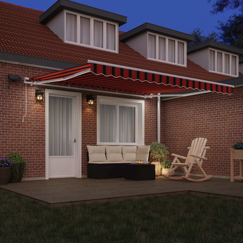 Retractable Awning Orange and brown 400 x 300 cm