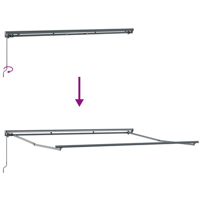 Awning Frame Burgundy 400 x 300 cm Polyester with PU coating