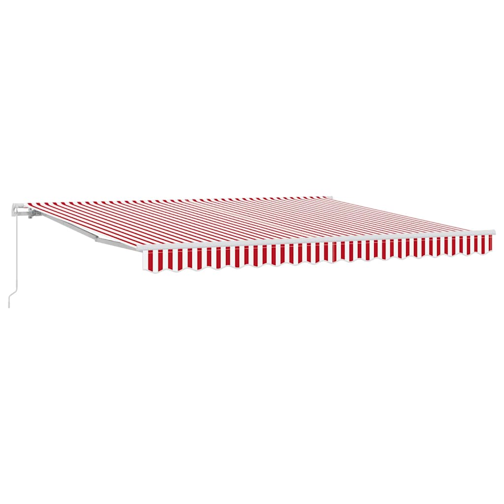 Retractable Awning Red and White 400 x 300 cm