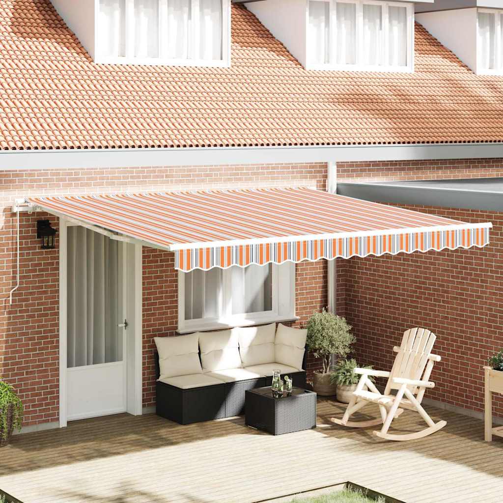 Retractable Awning Multicolour 400 x 300 cm