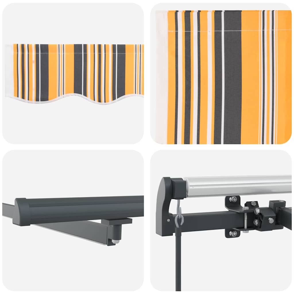 Retractable Awning Multicolour 400 x 300 cm Fabric