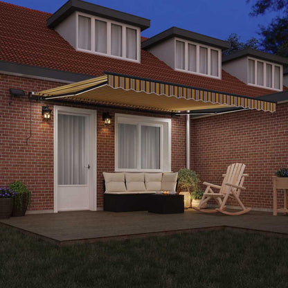 Retractable Awning Multicolour 400 x 300 cm Fabric