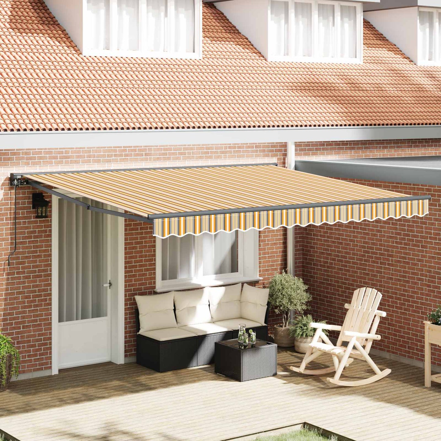 Awning Frame Yellow and Grey 400 x 300 cm