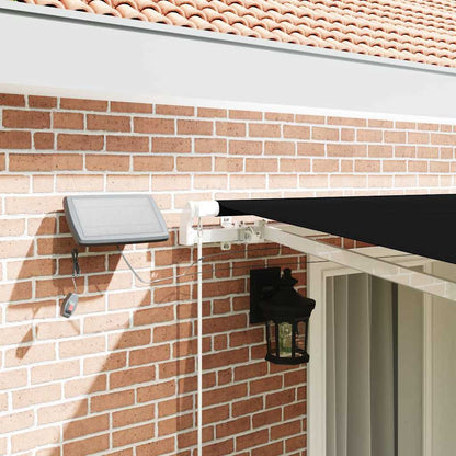 Retractable Awning Black 400 x 300 cm Fabric and Aluminium