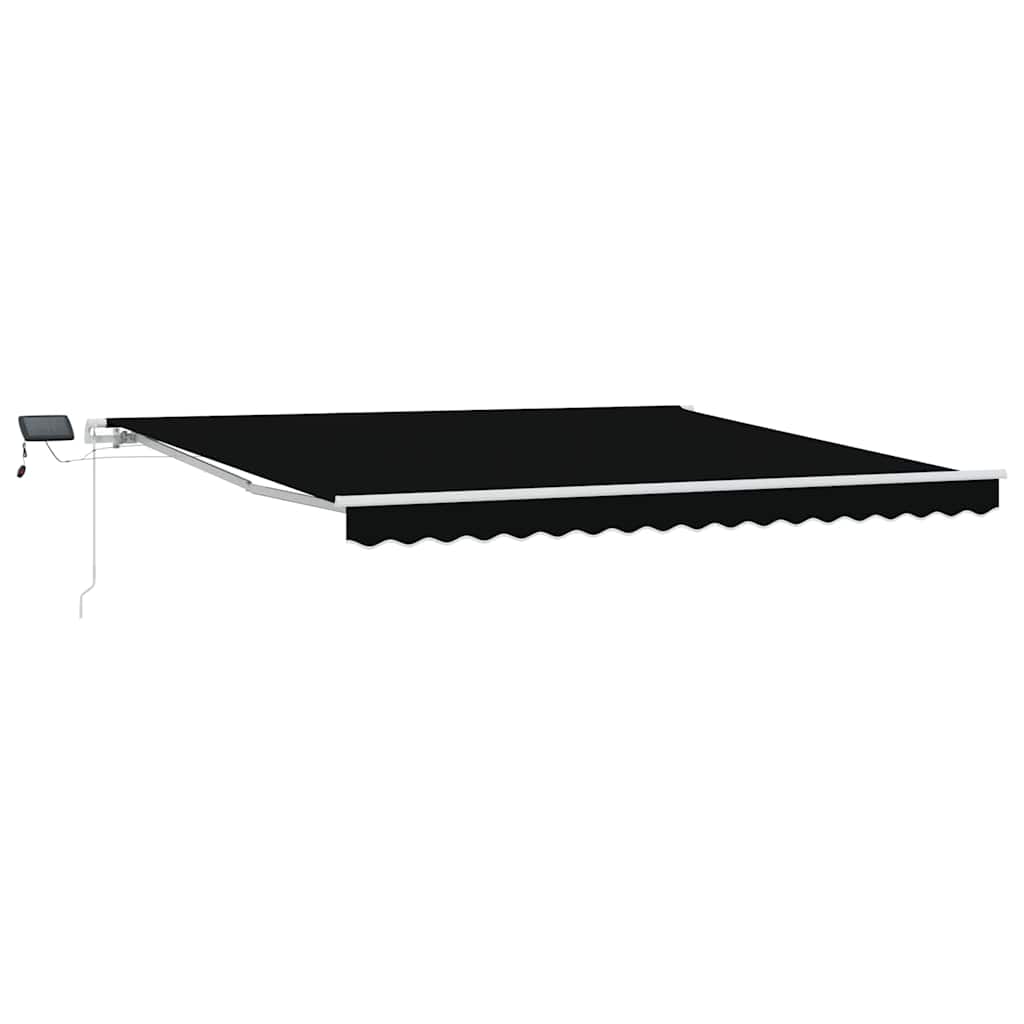 Retractable Awning Black 400 x 300 cm Fabric and Aluminium