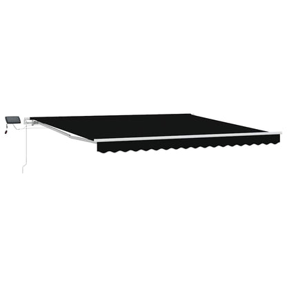 Retractable Awning Black 400 x 300 cm Fabric and Aluminium