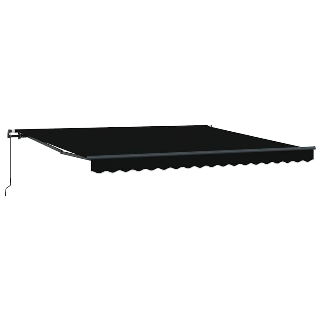 Retractable Awning Black 400 x 300 cm Polyester and Aluminium