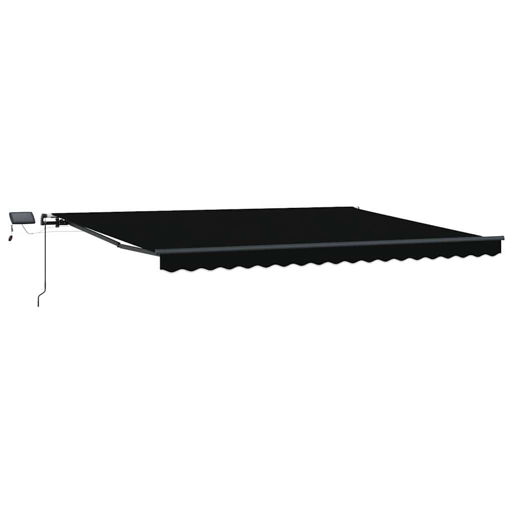 Retractable Awning Black 400 x 300 cm Fabric and Aluminium