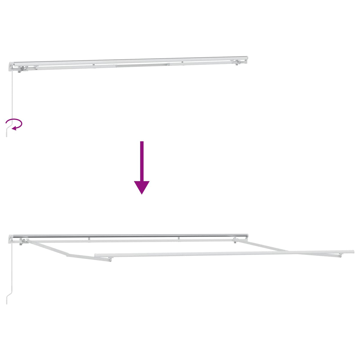 Retractable Awning Beige 400 x 300 cm Polyester and Aluminium