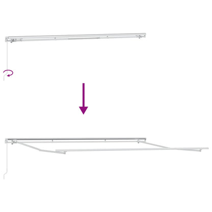 Retractable Awning Beige 400 x 300 cm Polyester and Aluminium
