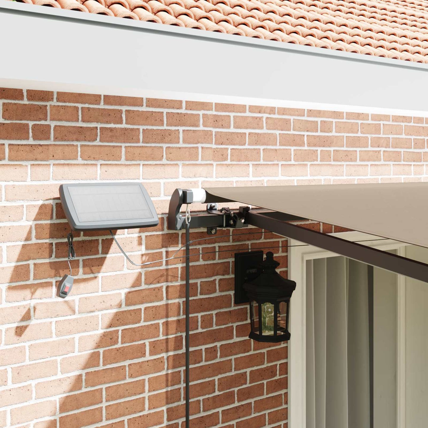 Retractable Awning Beige 400 x 300 cm Fabric