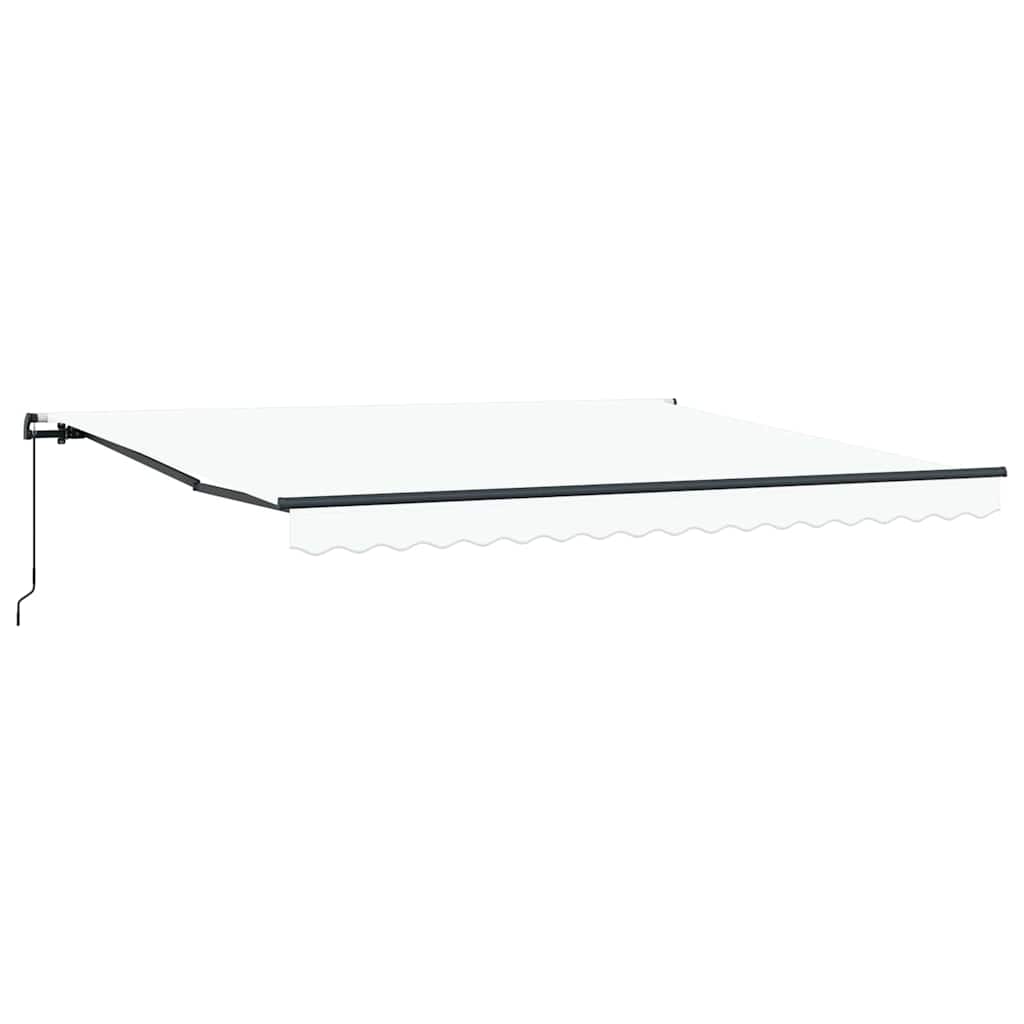 Retractable Awning White 400 x 300 cm Polyester and Aluminium