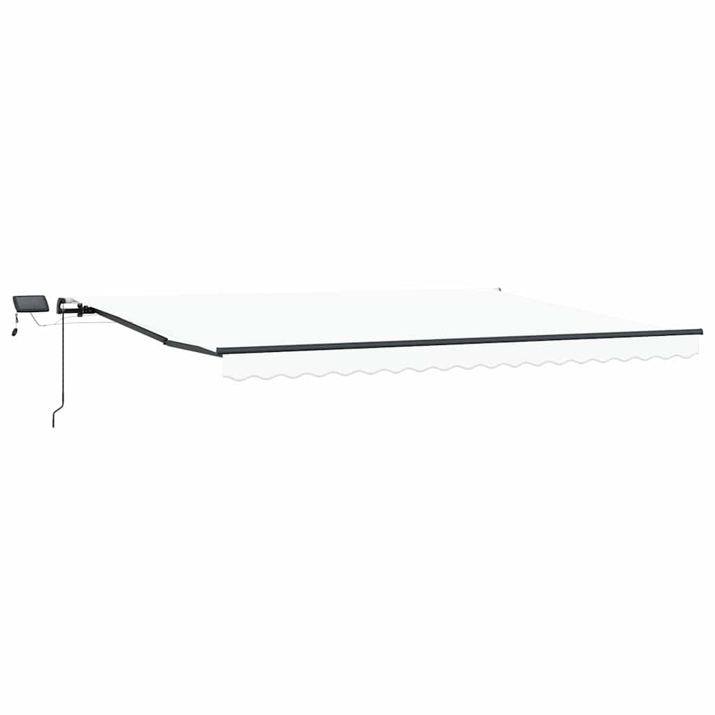 Retractable Awning White 400 x 300 cm Fabric and Aluminium