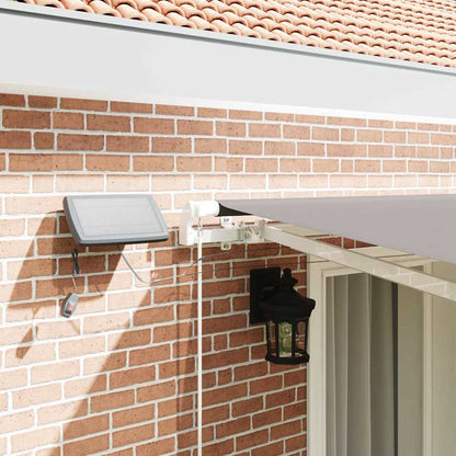 Retractable Awning Light Grey 400 x 300 cm Fabric and Aluminium