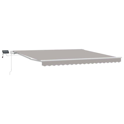 Retractable Awning Light Grey 400 x 300 cm Fabric and Aluminium