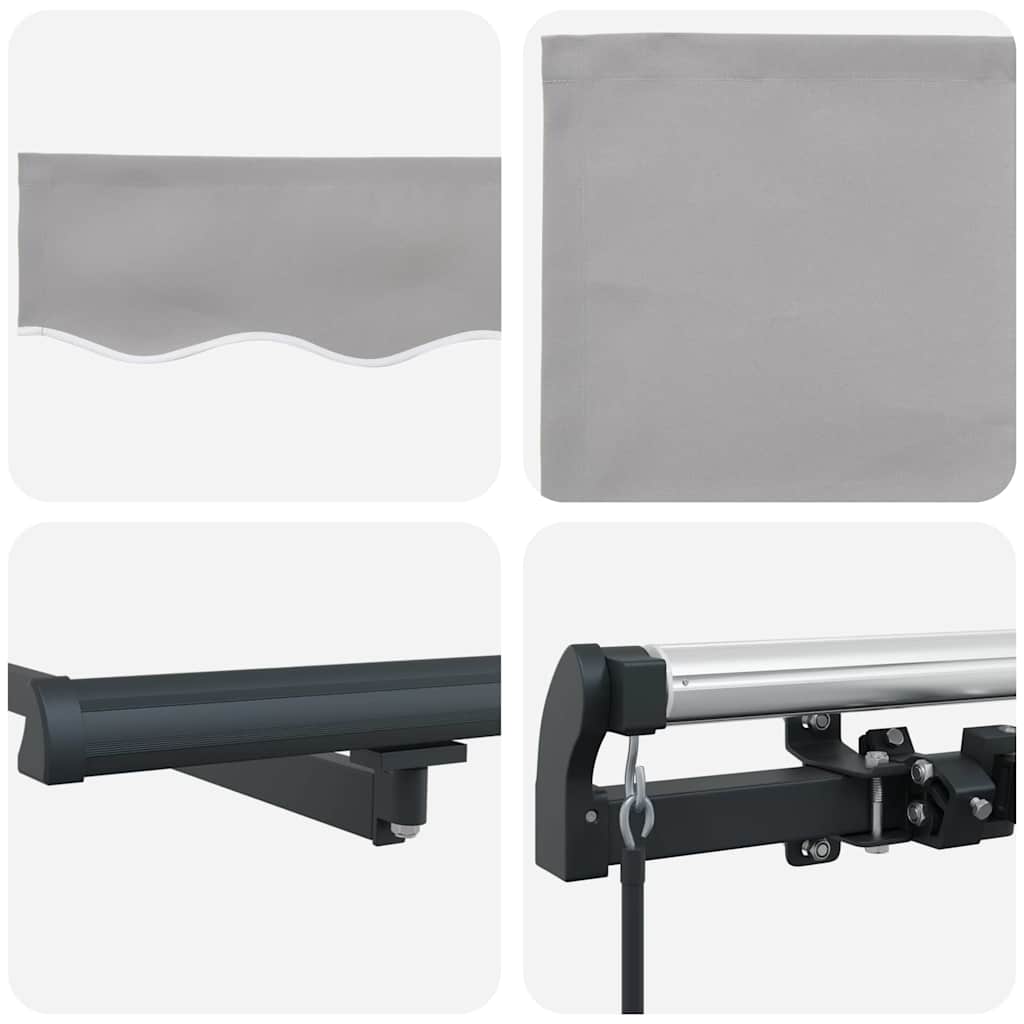 Retractable Awning Light Grey 400 x 300 cm