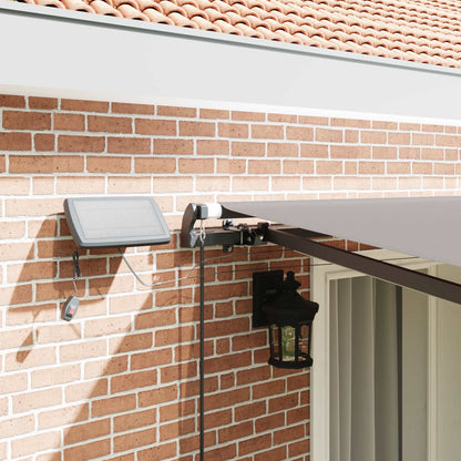 Retractable Awning Light Grey 400 x 300 cm Fabric and Aluminium