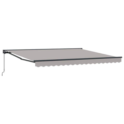 Awning Frame Light Grey 400 x 300 cm Polyester with PU coating