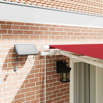 Retractable Awning Red 400 x 300 cm Fabric and Steel