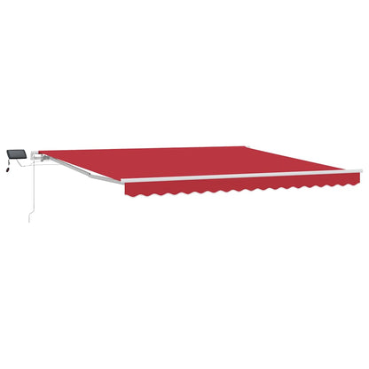 Retractable Awning Red 400 x 300 cm Fabric and Steel