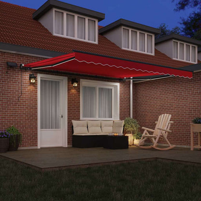 Retractable Awning Red 400 x 300 cm Fabric