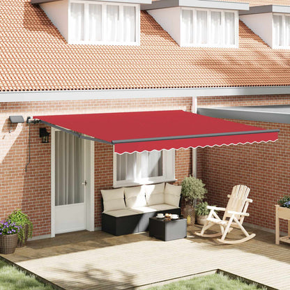 Retractable Awning Red 400 x 300 cm Fabric