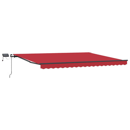 Retractable Awning Red 400 x 300 cm Fabric